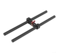 15mm Double Hole Pipe Clamp with Quick Release Knob, Aluminum Alloy Camera Rail Connector for DSLR Cage Stability, Fits Two 1/4 Inch Threaded Mounts for Photography Accessories Installation