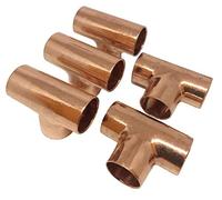 15mm End Feed Equal Tee - Bag of 5