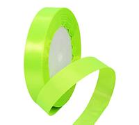 15mm Fluorescent Green Ribbon for Gift Wrapping,22m Fabric Thick Satin Ribbon Green Bow for Gift Wrapping,Ribbons for Balloons,Crafting,Bouquets,Wedding, Car,Presents,Cake,Christmas Party Decorations