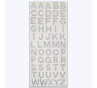 15mm Glitter / Diamante Letter Stickers - Self Adhesive Alphabet A-Z Stickers Arts Crafts Card Making (Diamante)