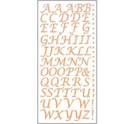 15mm Glitter Script Letter Stickers - Self Adhesive Alphabet Birthday Card Embellishments (Rose Gold)