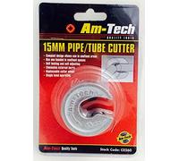 Amtech C0260 15mm Copper Pipe Cutter, Self-Locking One Hand Operation for Confined Spaces, Self-Adjusting, Zinc Alloy Tube Cutter