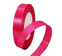 15mm Hot Pink Ribbon for Gift Wrapping,22m Fabric Thick Satin Ribbon Rose Bow for Gift Wrapping,Ribbons for Balloons,Crafting,Hair,Bouquets,Wedding, Car,Presents,Cake,Christmas Party Decorations