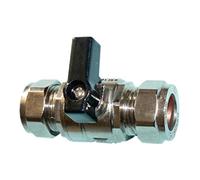 15mm Lever Operated Large Bore Chrome Isolation Valve - Pack of 5