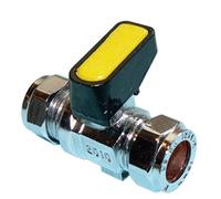 15mm Metrogas Mini Lever Gas Ball Valve - Pack of 2