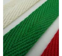 15mm Natural Cotton Tape Herringbone Twill Red Green Cream Buy 1 2 4 or 8m 166D, Emerald Green, 1 Metre