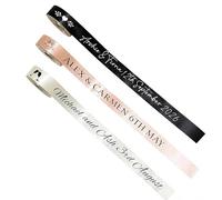15mm Personalised Satin Ribbon, Custom Printed Ribbon for Wedding Favours, Gift Wrapping, Prom and Events