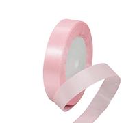 15mm Pink Double-Sided Ribbon - 22m Polyester Satin for Gift Crafting, Hair Bows, Wrapping, Thick Fabric for Xmas, Valentine's Bouquets, Cake, Wedding