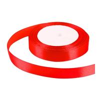 15mm Red Ribbon for Gift Wrapping 22M,Red Satin Ribbons Fabric 15mm Thick for Crafting Hair Bow Christmas Polyester Ribbon Cake Wedding Party Balloon Car Ribbons Decoration