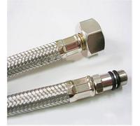 15mm Replacement Hot & Cold Mixer Tap Flexi Tails - Pair (1/2 Bsp X 15mm)