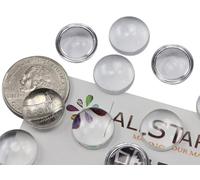 15mm Round Clear Acrylic Cabochons Pro Grade 25 Pieces