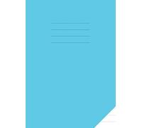 15mm Ruled Exercise Book A4: Lined Paper Notebook for School | 100 Pages | Blue Cover