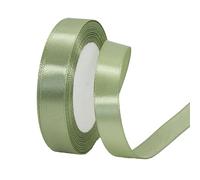 15mm Sage Green Ribbon for Gift Wrapping,22m Fabric Thick Satin Ribbon Sage Green Bow for Gift Wrapping,Ribbons for Balloons,Crafting,Bouquets,Wedding, Car,Presents,Cake,Christmas Party Decorations