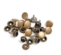 15mm Screw Back Press Studs - Bronze Heavy Duty 3-Part Brass Snap Fasteners for Leathercraft, Boat Covers, Camping Tents, DIY Repairs, Upholstery, Canvas, Marine Use - Rust Resistant - 20pcs