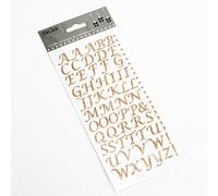 15mm Script Rose Gold Glitter Self Adhesive Alphabet Sticker Letters Craft Embellishment