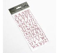 15mm Script Rose Pink Glitter Self Adhesive Alphabet Sticker Letters Craft Embellishment