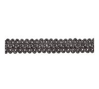 15mm Scroll Braid Upholstery Matt 150D, Middle Grey, 1 Metre