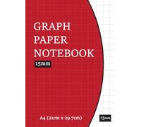 15mm Squared Paper Notebook: A4 1.5cm Large Square Grid Ruled Maths or Science Exercise Book