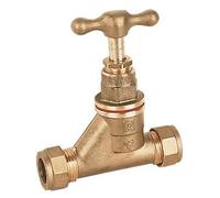 15mm Stop Tap Connector, Stopcock Valve Compression Fittings, 15mm Stop Cock Valve
