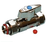 15mm Straight Chrome Service Valve with Butterfly Handle