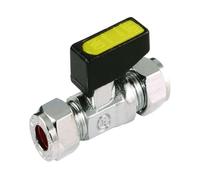 15mm Straight Mini Ball Valve Compression for Water Gas and Oil