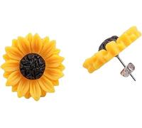 15MM Sunflower Resin Studs Charms Earrings Jewelry Gifts for Women Girls Ladies
