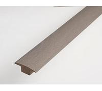 15mm T Section Transition Solid Oak Door Bar Profile for Engineered & Solid Wood Flooring (Medium Grey)
