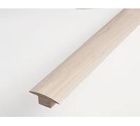 15mm T Section Transition Solid Oak Door Bar Profile for Engineered & Solid Wood Flooring (Off White)