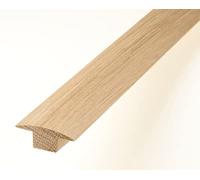 15mm T Section Transition Solid Oak Door Bar Profile for Engineered & Solid Wood Flooring (Unfinished)