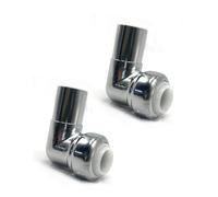 15mm to 10mm Radiator & Towel Rail Angled Valve Pipe Reducer 90 Degree (Pair) 1/2" Reducer Push Fit