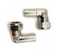 15mm to 8mm 90 Degree Elbow Radiator Valve Pipe Reducer (Pair) for Radiator & Towel Rail Valves Chrome 1/2"