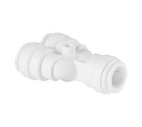15mm Two Way Divider Y Connector Pipe Fitting Push Fit (Pack of 3) John Guest White One Size