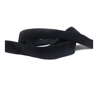 15mm Velvet Ribbon Quality Single Sided Ribbon by The Metre, Black, 1 Metre