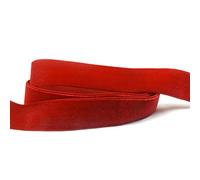 15mm Velvet Ribbon Quality Single Sided Ribbon by The Metre, Scarlet, 1 Metre