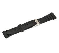 15mm Womens Black Rubber Band Fits Timex Ironman Triathlon Watches