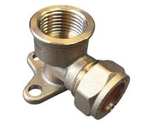 15mm x 1/2" Compression Wall Plate Elbow
