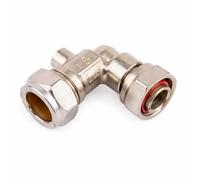 15mm x 1/2 Inch Chrome Angle Service Valve with Isolation