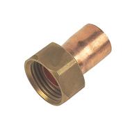 15mm x 1/2 Inch Straight Tap Connector End Feed WRAS Approved Embrass