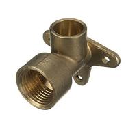 15mm x 1/2" Solder Ring Elbow Wallplate Fitting - Bag of 2