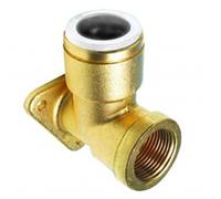 15mm x 1/2" SPEEDFIT Brass Backplate Elbow
