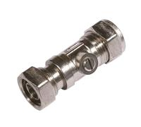 15mm x 1/2" Straight Chrome Service Valve | 15mm x 1/2" Straight Chrome Service Valve | Chrome Finish | Straight Pattern Connection