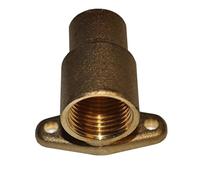 15mm x 1/2" Straight Wallplate Connector - End Feed (15mm Wall Plate/Wall Plate Elbow/Garden tap Wall Plate / 15mm Copper Pipe Fittings/bib tap Wall Plate)