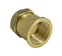 15mm x 1/4" Female Straight Coupler Brass Compression Straight
