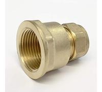 15mm x 3/4" Female Iron Straight Compression WRAS Approved Heavy Pattern Embrass