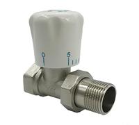 15mm x 34 Angle Thermostatic Radiator Valve Designed with Water Sensor and Two Way Valve Body to Regulate Temperature and Save Energy (A)