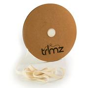 15mm x 50m: Trimz Natural Cotton Herringbone Tape 15mm x 50m | Extended Length Craft Ribbon | Sewing, Upholstery, Large Projects