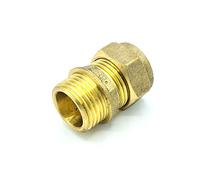 15mm x G1/2 Male Coupler Adaptor Brass Compression Fittings