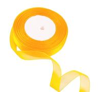15mm Yellow Organza Ribbon for Gift Wrapping 45M,Yellow Organza Ribbon 15mm Organza Chiffon Ribbon Thick Ribbon for Gift Wrap Hair Bow Christmas Ribbon Cake Wedding DIY Crafts Car Ribbon Decoration