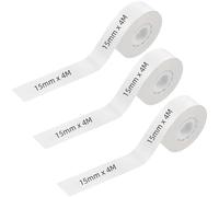 15mmx4m Waterproof Label Maker Tape - Self-Adhesive DIY Name, Price, Shelf Life & Classification Labels. Compatible with Qutie/H11 Printer((3pcs, 15mmx4m))
