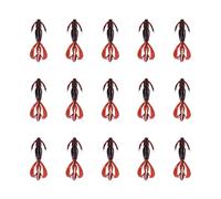 15pack High Elasticities Artificial Shrimp Lures with Front Rear Spoilers Hide Hook Slot Durability High Elasticities Fishing Baits